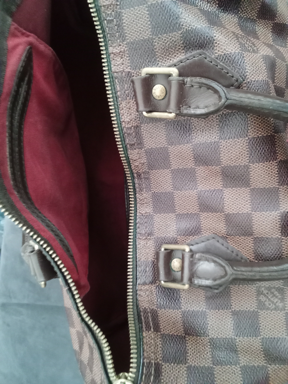 Louis Vuitton Brown Damier Ebene Canvas Speedy Bag - Picture 3 of 6